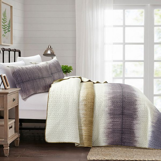 Nova Bed Spread 3 Pieces Set Tanner, Beige Color