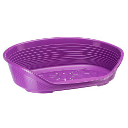 Ferplast Siesta Deluxe Dog Plastic Bed, Violet Color, 93.5 x 68 x 28.5 Cm