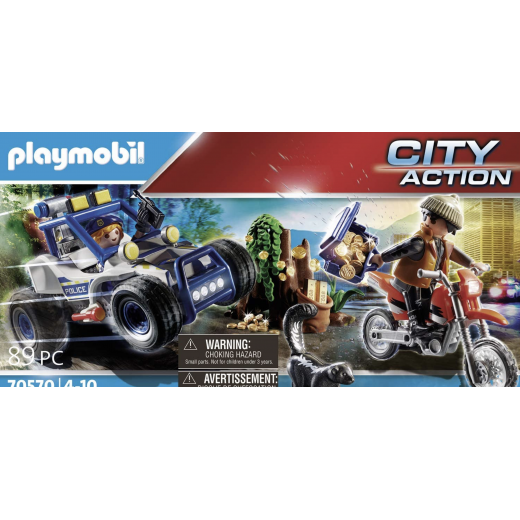 Playmobil Action City, Police Off-road Car With Jewel Thief