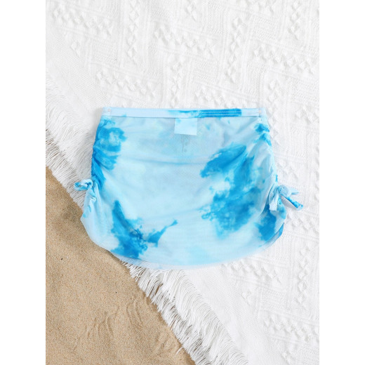 Girls Tie Dye Skirt, Blue Color, 5 - 6 Years