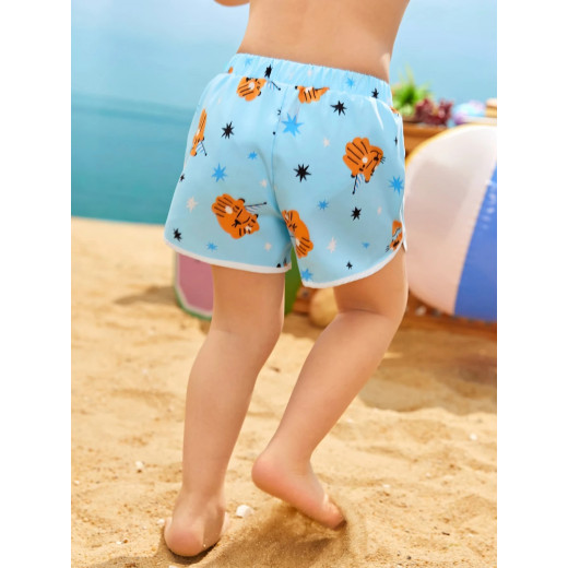 Boys Swim Shorts, Tiger and Star Design