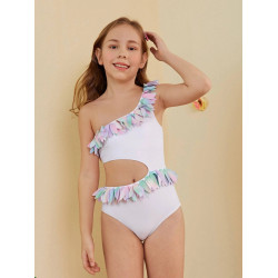 Girls One Piece Swimsuit, Beautiful Details Design