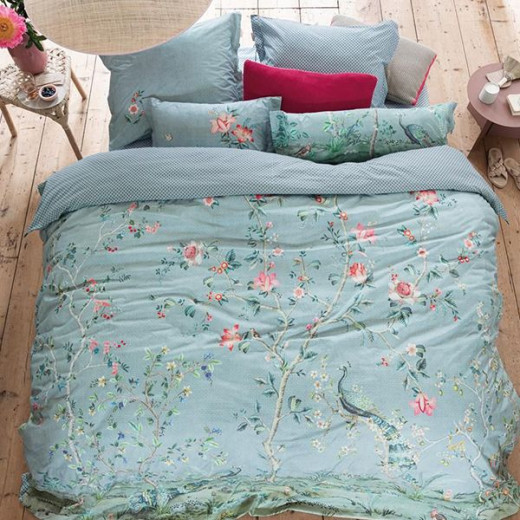 Bedding House, Duvet cover, 3 Pieces, Blue Color, King Size, Okinawa Design