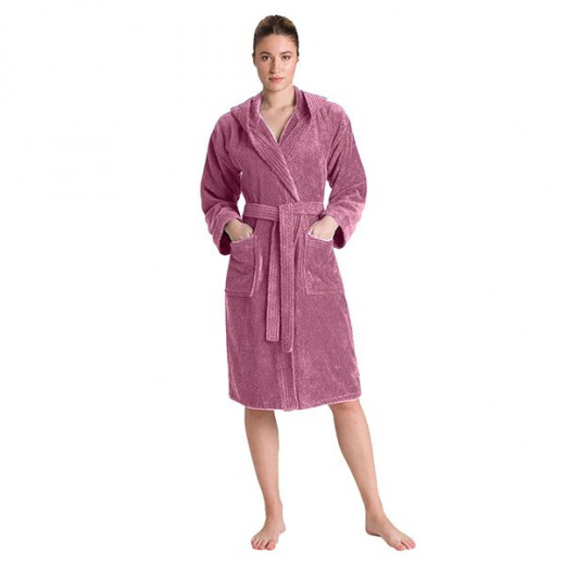 Cannon Plain Bathrobe Cotton, Dark Pink Color