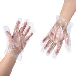 Marwa Disposables Transparent Gloves, 100 Pieces