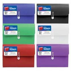 Bazic Expanding File Letter Size Poly, Assorted, 7 Pocket