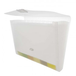 Bazic Expanding File Letter Size Translucent Poly, 13 Pocket