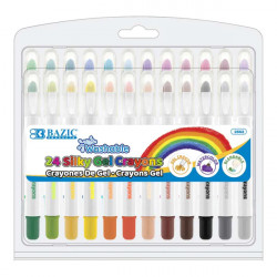 Bazic Silky Gel Crayons 24 Color