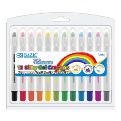 Bazic Silky Gel Crayons 12 Color