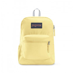 Jansport Cross Town Backpack, Pale Banana Design, Light Yellow Colors