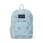 Jansport Cross Town Backpack, Sparkle Stars Design, Light Blue Color