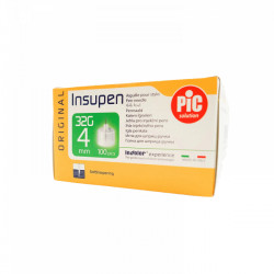 Pic Solution Insulin Pen Needles Insupen 32 Gram, 100 Pieces