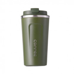 Stainless Steel Coffee Mug, Dark Green Color