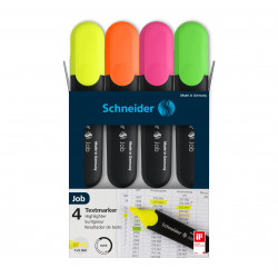 Schneider Job Text Marker, Assortment color, 4 Pieces