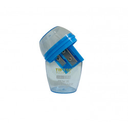 Tip Top Double Holes Pencil Sharpener, Blue Color