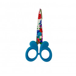 Scissors Flower Pattern, Blue Color