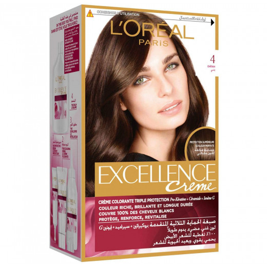 L'Oreal Paris Excellence Creme Haircolor, Number 4