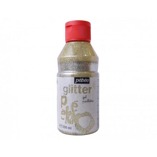 Pebeo Glitter Gel, Silver Color, 250 Ml