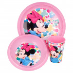 Easy Set Dinnerware, Minnie Mouse Design, 3 Pieces