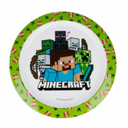 Stor Plastic Microwave PLATE, Minecraft Design