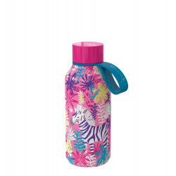 Quokka Stainless Steel Bottle With Strap, Zebra Design, 330 Ml