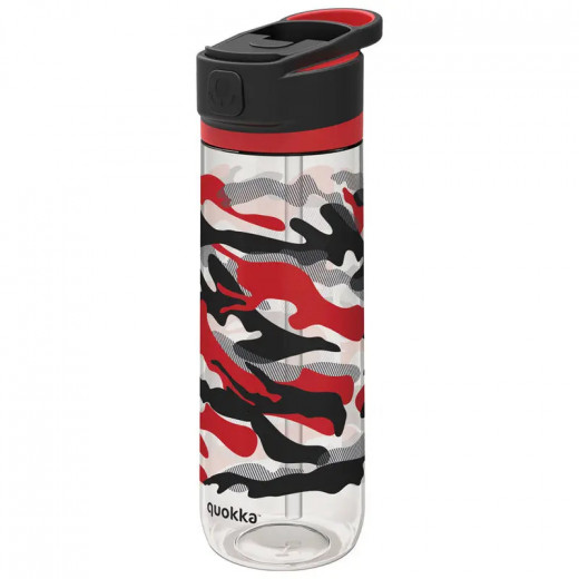 Quokka Tritan Bottle With Quick Opening, Black And Red Colors, 830 Ml