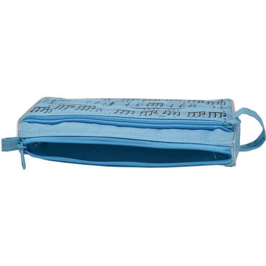 Pencil Case, Music Design, Blue Color