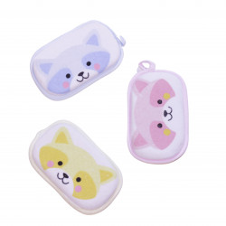 Baby Body Cotton Bath Sponge Bear, 1 Pack, الوان متنوعة