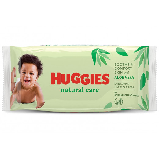 Huggies Natural Care Wet Wipes, 56 Wipes