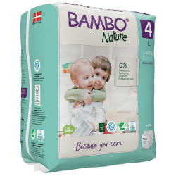 Bambo Nature Diapers Size 4 (7-14 Kg), 24 diapers