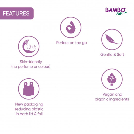 Bambo Nature Wet Wipes, 80 Wipes