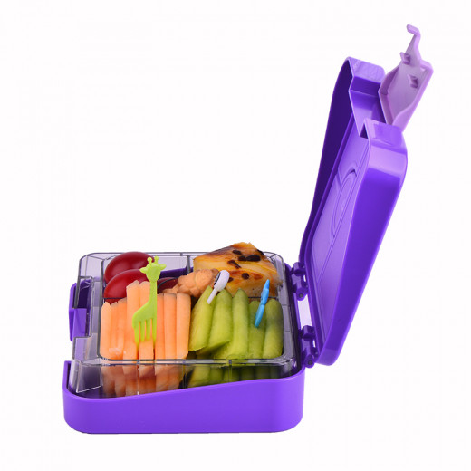 Compartment Lunch box, Purple Color