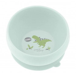 Stephen Joseph Silicone Bowl, Dino Design, Light Blue Color