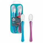 Tommee Tippee 1st Easy Weaning Spoon, Blue & Pink Color, 2 Pieces