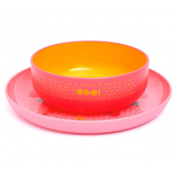 Suavinex Plate + Bowl Booo Pink