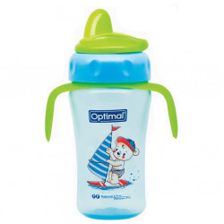 Optimal Silicone Spout Bottle With Handle, Blue Color, 270 Ml