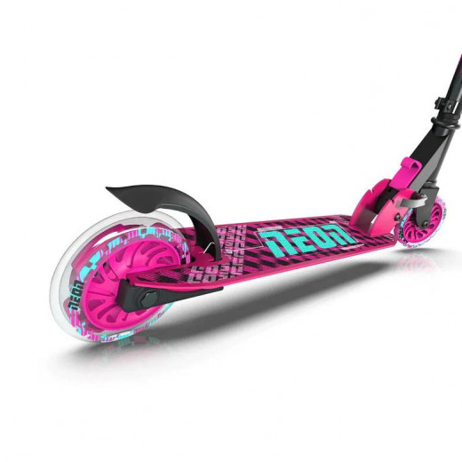 Yvolution Scooter, 2 LED Wheels, Neon Apex Pink Color