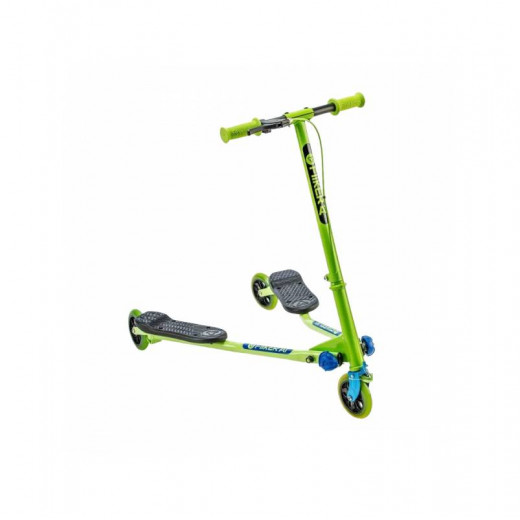 Yvolution Yfliker Scooter A1 Air 2018 Refresh, Blue & Green Color, 3 Wheels