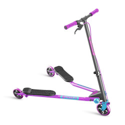 Yvolution Yfliker Scooter A1 Air 2018 Refresh, Purple & Blue Color, 3 Wheels