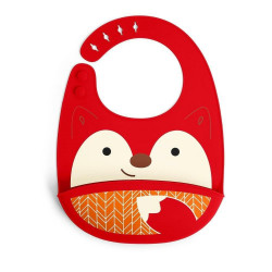 Skip Hop - Zoo Fold & Go Silicone Bib - Fox