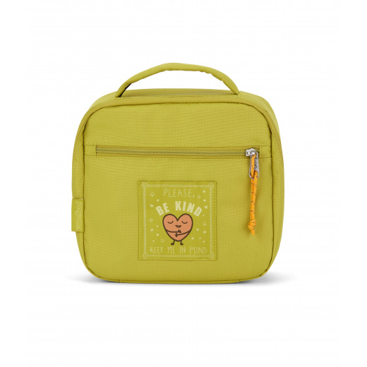 JanSport Lunch Break Bag, Be Kind Design, Yellow Color