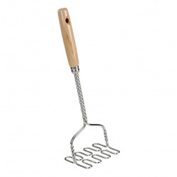 Metaltex Steel Wood Handle Potato Masher, 34 Cm