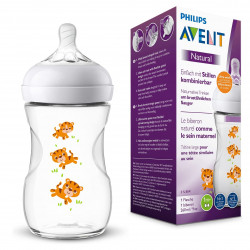 Philips Avent Natural Baby Bottle 260 ml single, Tiger