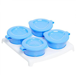 Tommee Tippee Explora 4 Pop Up Freezer Pots and Tray, +4 months - Blue