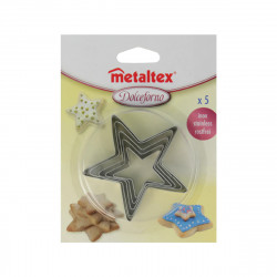 Metaltex Stainless Steel Set Of Cookie, Star Shape, 5 Pieces