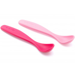 Suavinex Baby Spoons, Pink Color, 2 Pieces