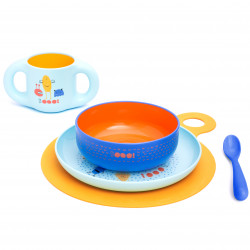 Suavinex Feeding Set Plate + Bowl Booo Blue