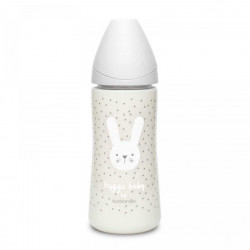 Suavinex Hygge Premium Rabbit Bottle, Grey Color, 360 Ml