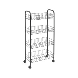 Metaltex 4 Tier Rolling Cart, 41 X 23 X 84 Cm