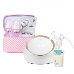 Spectra Pink Cooler Set	+ Dual S Breast Pump + Easy Milk Storage Bags, 40 Pieces & Connector